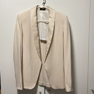 Theory Blazer White/Cream with Shimmery Collar details
